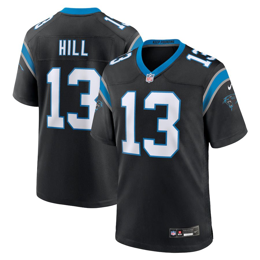 Men Carolina Panthers 13 Troy Hill Nike Black Team Game NFL Jersey